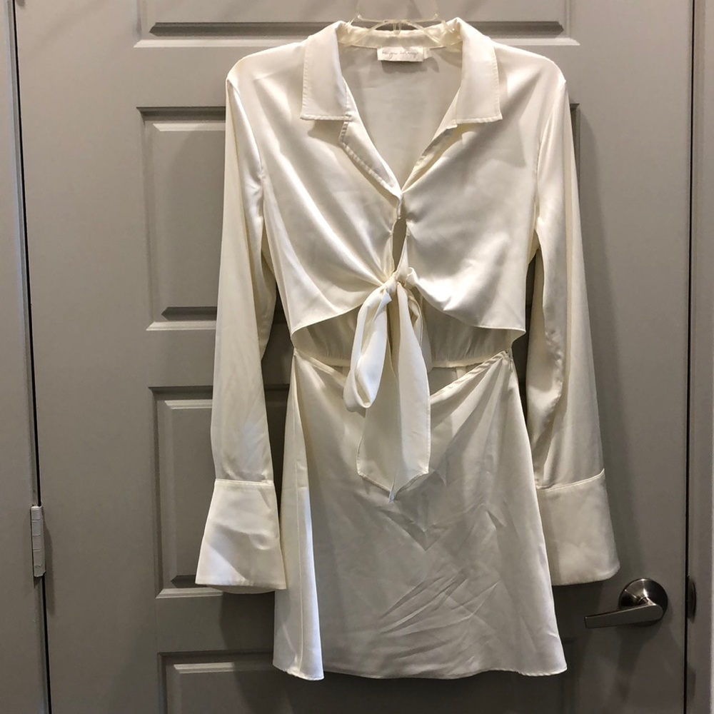 White shirt dress